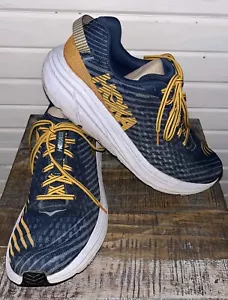 Scarpe da corsa sportive Hoka One One Rincon taglia uomo 13 blu oro ammortizzate - Foto 1 di 10