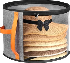 Oversized Clear Hat Storage Box for Women, Cowboy Hat Organizer for Closet, Wide - Picture 1 of 7