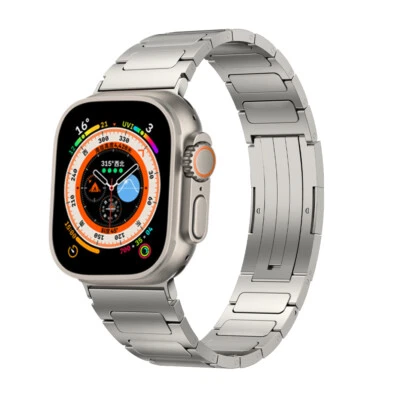 For Apple Watch Titanium Strap Ultra 49mm 9 8 7 SE 6 5 4 3 2 38-45mm Metal Band - Image 1 of 4