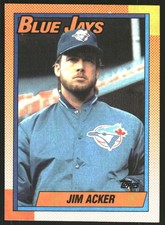 1990 Topps Toronto Blue Jays Baseball Card #728B Jim Acker