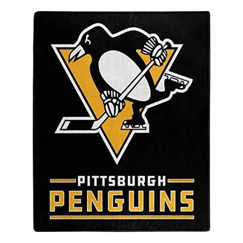 NHL Pittsburgh Penguins 50" x 60" Raschel Design Blanket, One Size Cover