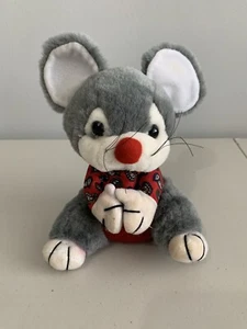 Vintage Gray Mouse Plush Stuffed Toy Play By Play Paisley Clothes - Picture 1 of 8