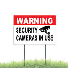 Warning Security Cameras In Use Coroplast Sign Plastic Indoor Outdoor  Stake