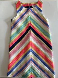 GB girls colorful striped shift dress sleeveless size 8 - Picture 1 of 5