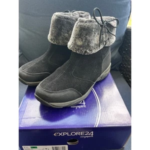 Explore24 Easyspirit stivali donna con zip - taglia 7,5W - neri - nuovi con scatola - Foto 1 di 5