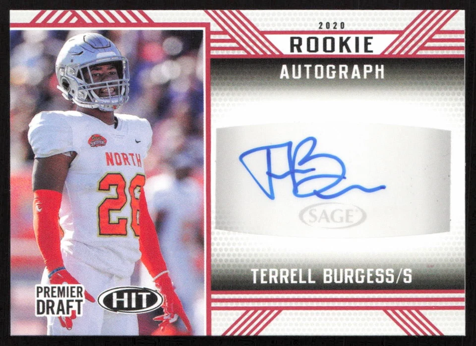 2020 SAGE HIT Rookie Autographs Red Terrell Burgess #A32 Utah Utes - Image 1 of 2