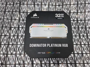 Corsair Dominator Platinum RGB 32GB (4x8GB) DDR4 DRAM Memory Kit White 3600MHz - Picture 1 of 5