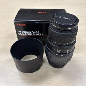 Sigma AF 70-300mm f/4-5.6 DL Macro Lens w/Pentax AF Mount Hood 58 PolarizeFilter - Picture 1 of 11