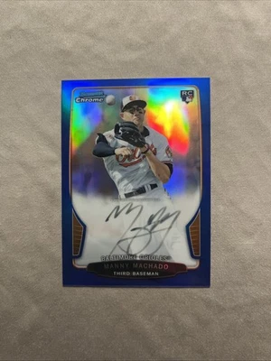 Bowman 2013 - Autógrafos de novato cromados Manny Machado #ACR-MM refractor azul/250 Foto 1 de 3