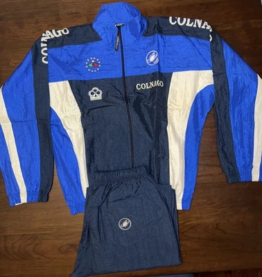 NUEVO Grande DE COLECCIÓN CHÁNDAL CASTELLI COLNAGO PARTE SUPERIOR E INFERIOR ITALIA Foto 1 de 4