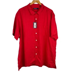Cremieux Classics Short Slevee Button Down Shirt  Men’s Size XXL burnt Red NWT - Picture 1 of 12