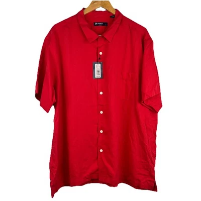 Cremieux Classics Short Slevee Button Down Shirt  Men’s Size XXL burnt Red NWT - Image 1 of 4