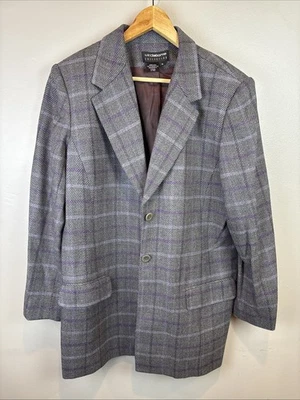 Blazer para mujer Liz Claiborne hecho en EE. UU. talla 16 100 % lana ventana  Foto 1 de 4