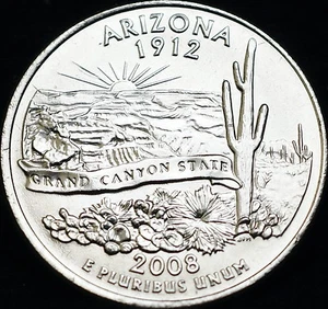 2008 P Arizona State ~ Washington Statehood Quarter from Orignal U.S. Mint Rolls - Picture 1 of 2