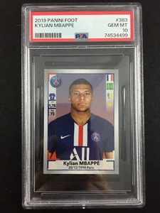 2020 Kylian Mbappe PSA 10 / Panini Foot Sticker (19-20) #383 - Picture 1 of 2