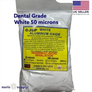 ALUMINUM OXIDE 50 micron WHITE 1 lb Polishing Blasting Media Abrasive Tumbling - Picture 1 of 4