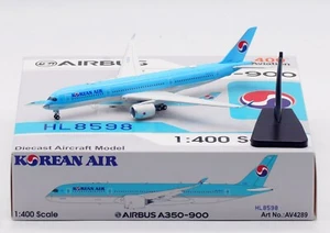 Aviación 1:400 KOREAN AIR Airbus A350-900 Diecast Avión Jet Modelo HL8598 - Imagen 1 de 18