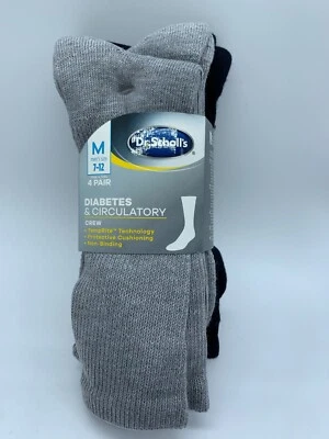 NUEVOS 4 PARES DE CALCETINES CIRCULATORIOS Y DIABETES DR.SCHOLL'S PARA HOMBRE 7-12 Foto 1 de 4
