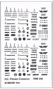 1:87 Decals "Deutz / MAN / LKW Embleme" Aufkleber Modellbau H0 6x10cm #345 - Bild 1 von 1