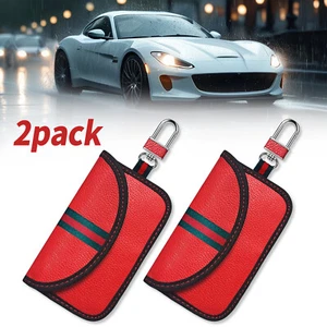 2x Car Key Signal Blocker Case Faraday Cage Fob Pouch Keyless RFID Blocking Bag - Picture 1 of 12