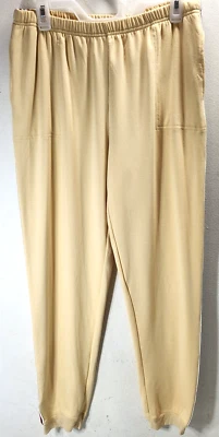 Joyspun Womens Jogger Lounge Sleep Pants Size Large Yellow W/ Pockets - Image 1 of 4