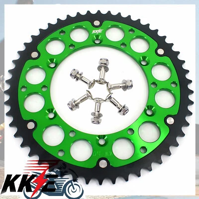 KKE 50T REAR HYBRID GREEN SPROCKET FIT KAWASAKI KX250F KX450F 2006-2021 KLX450R - Image 1 of 4