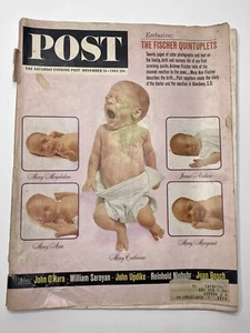 Vintage November 16 1963 THE EVENING POST Magazine The Fischer Quintuplets - Picture 1 of 2