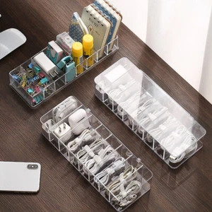 Data Cable Charging Power Cable Cord Buckle Storage Box Desktop Management Case - Picture 1 of 16