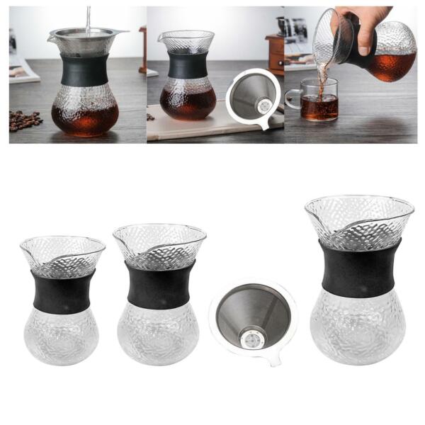 Heat Resistant Pour Over Coffee Maker w/ Filter Anti-Scald Hand Brewing Photo Related