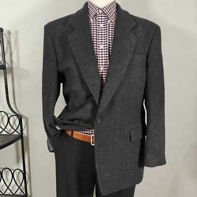 Gianfranco Ruffini Italy Men's Sport Coat Blazer Charcoal Cashmere Blend Sz 44R - Image 1 of 4