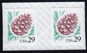 Scott #2491c Pine Cone Coil Pair of Stamps - MNH - Picture 1 of 1