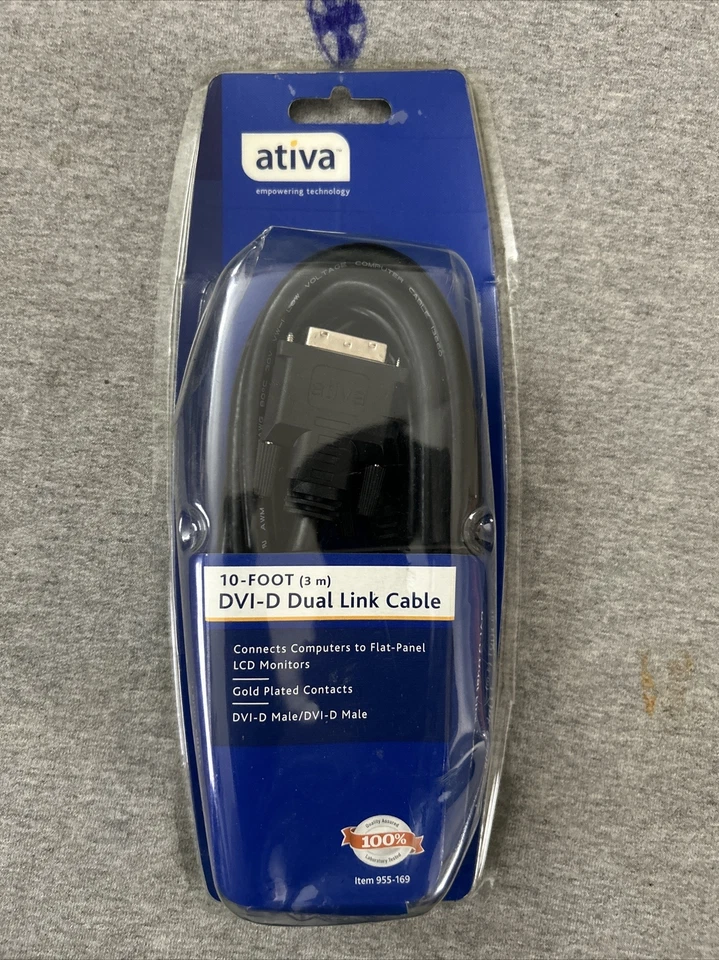 Ativa DVI-D Dual-Link Cable, 10' - Image 1 of 2