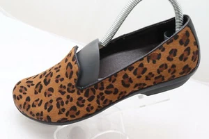 Dansko Olivia Women's EU 37 US 6.5-7 Brown Cheetah Print Calf Hair Clogs Shoes - Picture 1 of 12