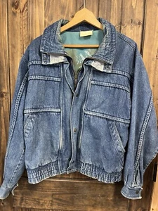 Urban Equipment Denim Bomber Jacket Men’s Medium Vintage 80’s 90’s Y2K Coat - Picture 1 of 5