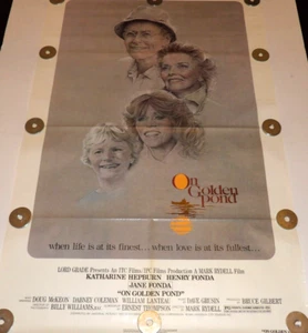 On Golden Pond 1981 Katharine Hepburn Henry Fonda and Jane Fonda One Sheet 27x41 - Picture 1 of 4