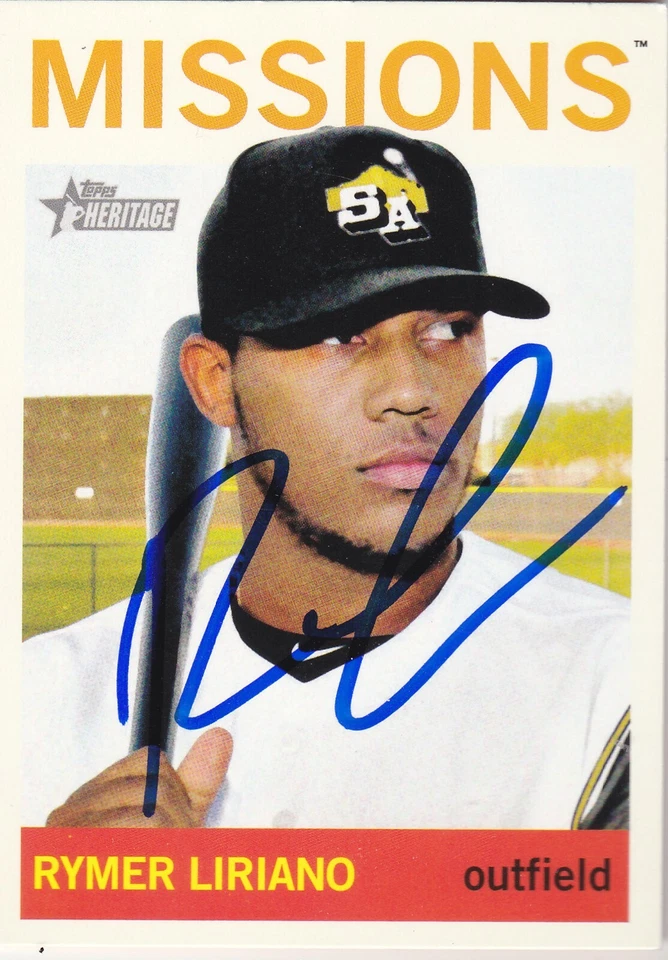 TARJETA MENOR FIRMADA MISIONES RYMER LIRIANO SAN ANTONIO SAN DIEGO PADRES SOX Foto 1 de 1