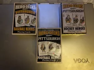 Heros Decks Pittsburgh Steelers, Penguins & Pirates 3 decks playing cards sealed - Picture 1 of 2
