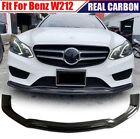 For Benz W212 E300 E400 E260 Sport 2014-16 Real Carbon Front Bumper Lip Bodykit