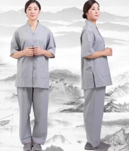 New Zen suits Women's Buddhist Monks Uniform Meditation clothes Kung Fu Training - Picture 1 of 11