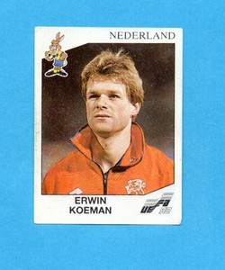 EURO 92-PANINI-Figurina n.123- ERWIN KOEMAN - OLANDA -Recuperata