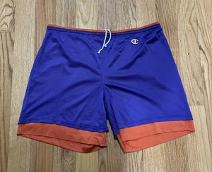 Vintage Champion Phoenix Suns 90s Clemson Purple Orange Basketball Shorts Sz XL - Picture 1 of 5