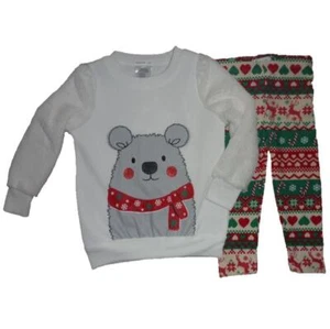Girls Plush Koala Bear Sweatshirt & Christmas Leggings Size Medium 7/8 NWT - Picture 1 of 1