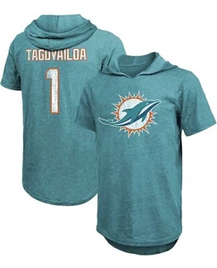 Miami Dolphins Hoodie Shirt Mens Medium Majestic Threads Adult Stretch Tua 025 - Picture 1 of 7