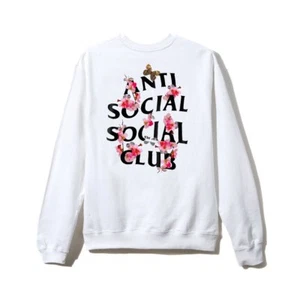 Anti Social Social Club Kkoch White Crewneck Size S M L - Picture 1 of 2
