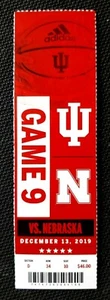 INDIANA UNIVERSITY HOOSIERS BASKETBALL TICKET STUB v NEBRASKA 2019 - MINT! - Picture 1 of 1