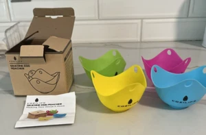 4er Set Eierpochierer COZILIFE Silikon Eierpochierer Becher mit Box - Bild 1 von 7