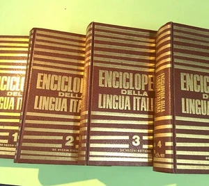 ENZYKLOPÄDIE DER ITALIENISCHEN SPRACHE 4 BÄNDE ALTE 1969 - Bild 1 von 1