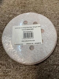 Norton Sanding Grip Disc 125mm 120 Grit Pack of 10 - Picture 1 of 1