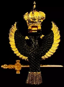 Masonic Collar 33 33RD Degree Wings UP Scottish Rite Pendant Black Jewel - Picture 1 of 1