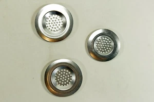 3 x Abflußsieb new Spülbeckensieb Metall Haarsieb 1x Ø68mm 2x Ø78mm Abfluß  - Imagen 1 de 2